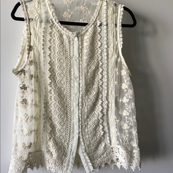 Vintage Tops - Vintage hand made romantic vest